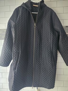 Kate Hill Quilted Hooded Jacket - Black